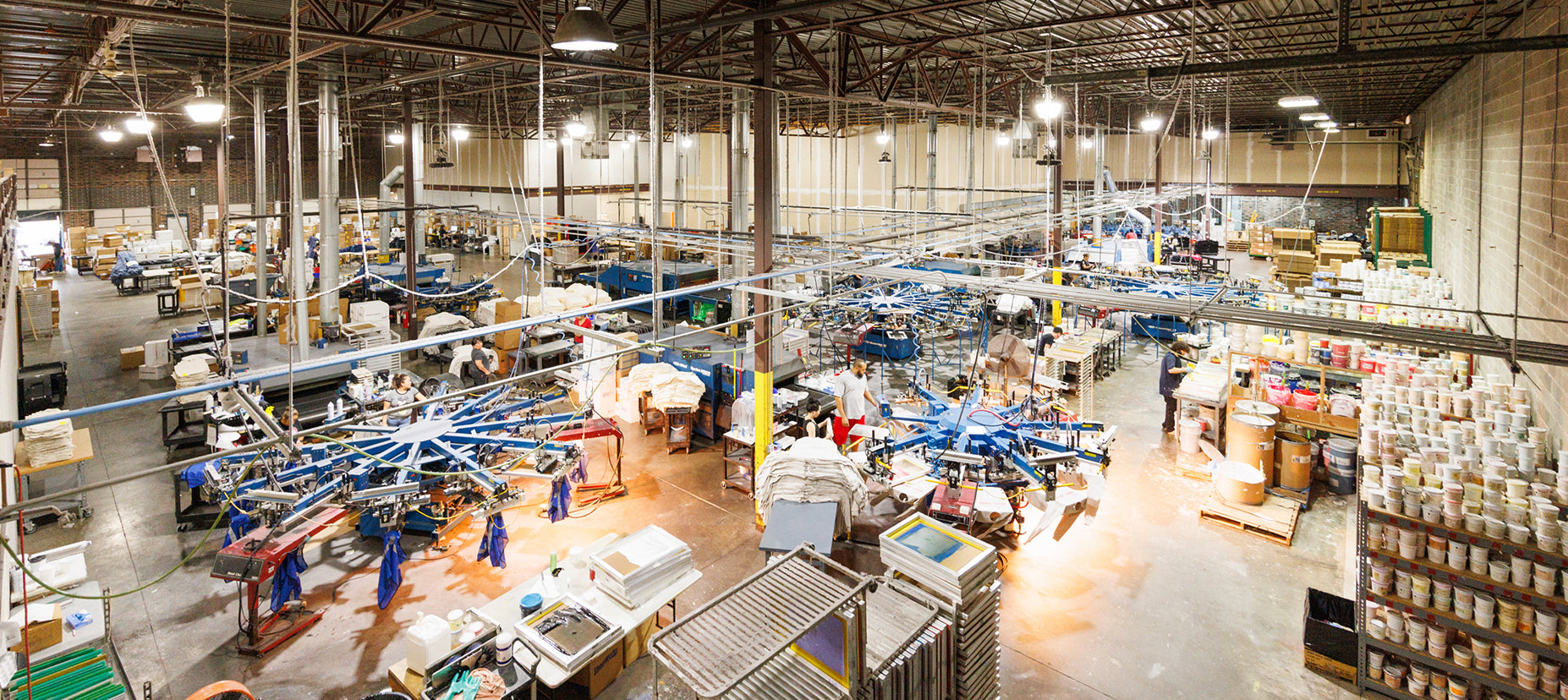 Image of the print floor at Seen Merch